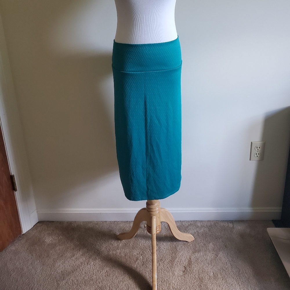 Teal pencil skirt
